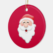 Happy Santa Claus Face Keramik Ornament (Links)