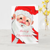 Happy Santa Claus Frohe Weihnachtskarte Karte (Gelbe Blume)