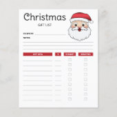 Happy Santa Claus Head - Weihnachts-Geschenkliste (Vorderseite)