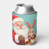 Happy Santa Claus in Snowy Winter Szene Dosenkühler (Kanne Vorderseite)