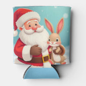 Happy Santa Claus in Snowy Winter Szene Dosenkühler (Vorderseite)