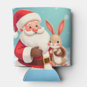 Happy Santa Claus in Snowy Winter Szene Dosenkühler (Rückseite)