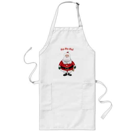 Happy Santa Claus Lange Schürze (Vorne)