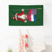 Happy Santa Claus mit Fahne von Mississippi Banner (Insitu)