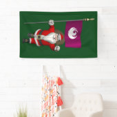 Happy Santa Claus mit Fahne von Phoenix Arizona Banner (Insitu)