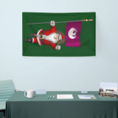 Happy Santa Claus mit Fahne von Phoenix Arizona Banner (Messeveranstaltung)