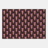 Happy Santa Claus mit Star-Spangled Bannner Geschenkpapier Set (Vorderseite 3)
