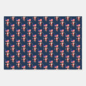 Happy Santa Claus mit Star-Spangled Bannner Geschenkpapier Set (Vorderseite 2)