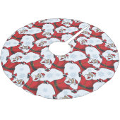 Happy Santa Claus Polyester Weihnachtsbaumdecke (Schrägansicht)