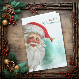 Happy Santa Claus Portrait Weihnachten Karte