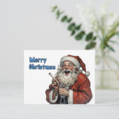 Happy Santa Claus Postkarte (Stehend Vorderseite)