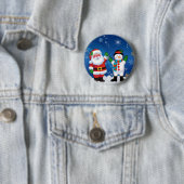 Happy Santa Claus und Snowman Button (Beispiel)