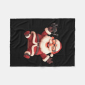 Happy Santa Claus With Drone For Lots And Drones L Fleecedecke (Vorderseite (Horizontal))
