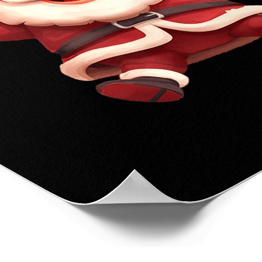 Happy Santa Claus With Drone For Lots And Drones L Poster (Ecke)