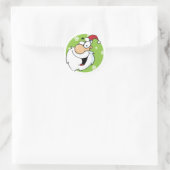 Happy Santa Clause T-Shirts and Ohrs Runder Aufkleber (Tasche)