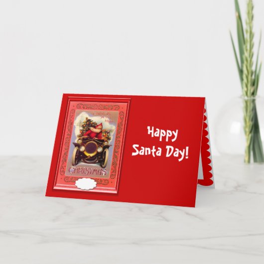 Happy Santa Day Feiertagskarte (Vorderseite)