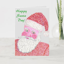 Happy Santa Day Weihnachtsmann Grußkarten Feiertagskarte