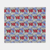 Happy Santa Fleecedecke (Vorderseite (Horizontal))
