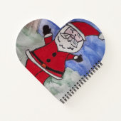 Happy Santa Heart Notizblock (Rückseite)