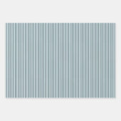 Happy Santa hellblau gestreift Geschenkpapier Set (Vorderseite 3)