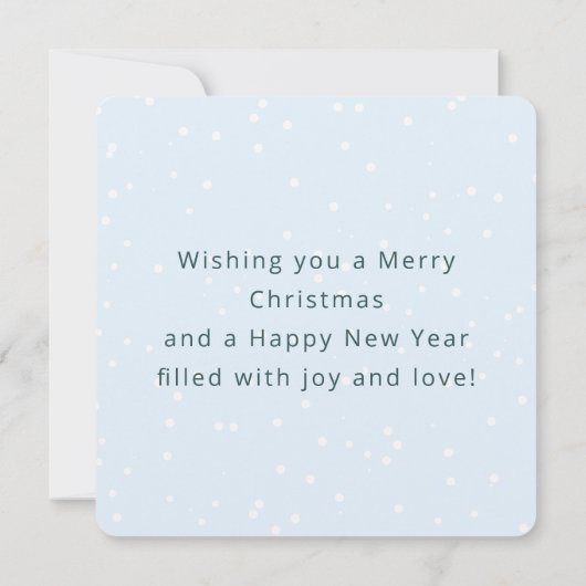 Happy Santa, hellblaue Weihnachten Einladung (Rückseite)