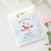 Happy Santa, hellblaue Weihnachten Geschenktütchen (Versiegelt)