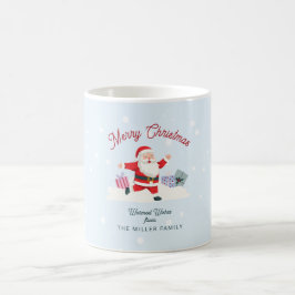 Happy Santa, hellblaue Weihnachten Kaffeetasse
