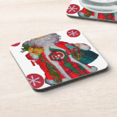 Happy Santa Hohabo Grußgrafik desi Getränkeuntersetzer (Linke Seite)