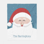 Happy Santa individuelle Name Fleece Decke (Vorderseite)