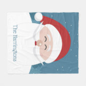 Happy Santa individuelle Name Fleece Decke (Vorderseite (Horizontal))