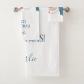 Happy Santa individuelle Name & Text Handtuch Set (Insitu)