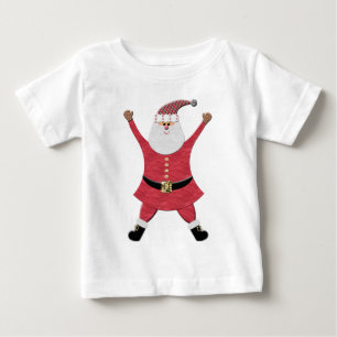 Happy Santa Jumping for Joy Baby T-shirt
