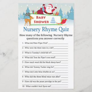 Happy Santa Kinderzimmer Rhyme Quiz Kinderduschens