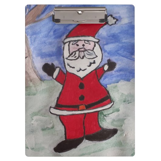 Happy Santa Klemmbrett (Vorderseite)