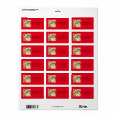 Happy Santa Merry Weihnachtsfeiertag Rot Adressaufkleber (Vorne)