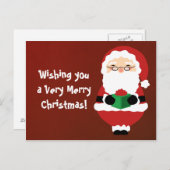 Happy Santa Postcard Feiertagspostkarte (Vorne/Hinten)