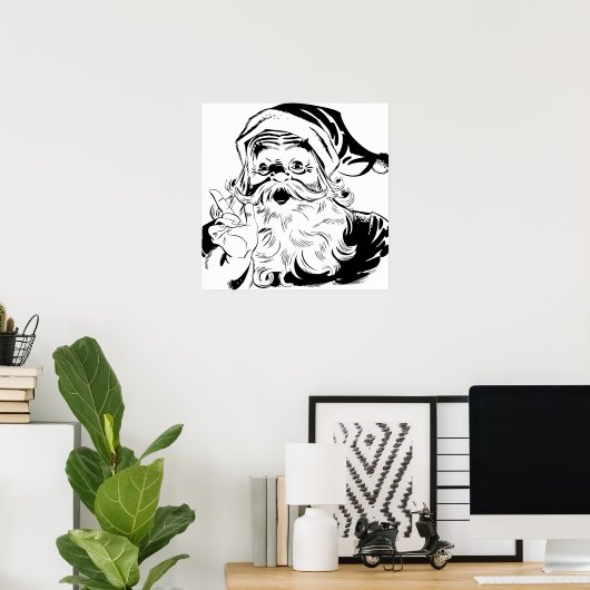Happy Santa Poster (Heimbüro)