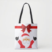 Happy Santa & Rentier zweiseitig Tasche (Vorderseite)