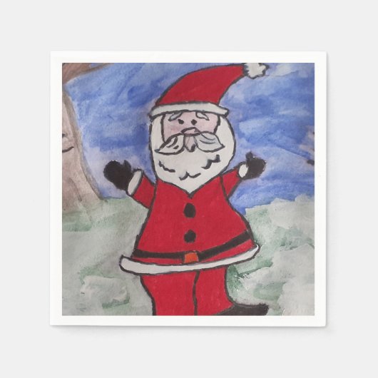 Happy Santa Serviette (Vorderseite)