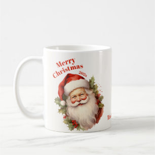 Happy Santa Vintage Christmas Kaffeetasse