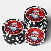 Happy Santa Wave Poker Chips - Feierlicher Urlaub (Stapel)