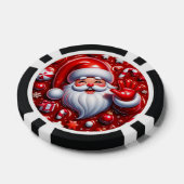 Happy Santa Wave Poker Chips - Feierlicher Urlaub (Einzeln)