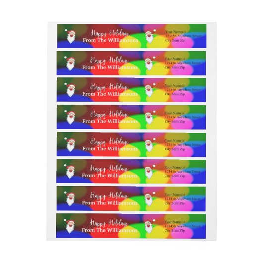 Happy Santas Happy Holidays Rücksendeadresse (Bogen)