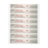 Happy Santas über Weihnachten Silver Rücksendeadre (Bogen)