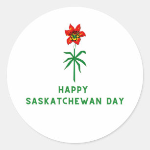 HAPPY SASKATCHEWAN DAY RUNDER AUFKLEBER