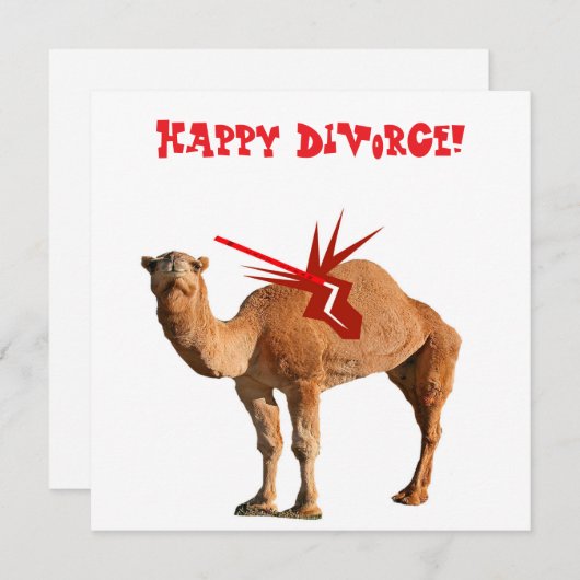 Happy Scheidung Note Card Mitteilungskarte (Vorne/Hinten)