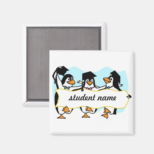 Happy Schließend Tanzpinguine mit Banner Magnet (Vorderseite/Rückseite)