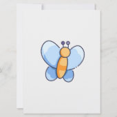 Happy Schmetterling Baby Dusche Einladung (Rückseite)