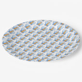 Happy Schmetterling Baby Duschpapierplatte Pappteller (Schrägansicht)