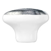 Happy Schnauzer in einem Scara Winter Art Keramikknauf (Seitenansicht)